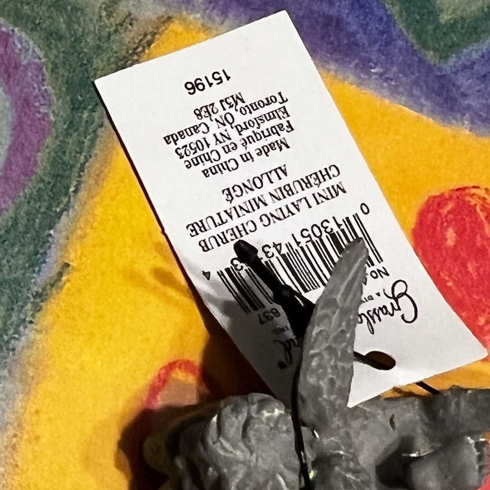 New Grasslands Road Mini 1” Laying Cherub Distressed - Picture 11 of 14